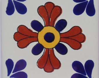 Mexican Ceramic 4x4 inch Hand Made Tile