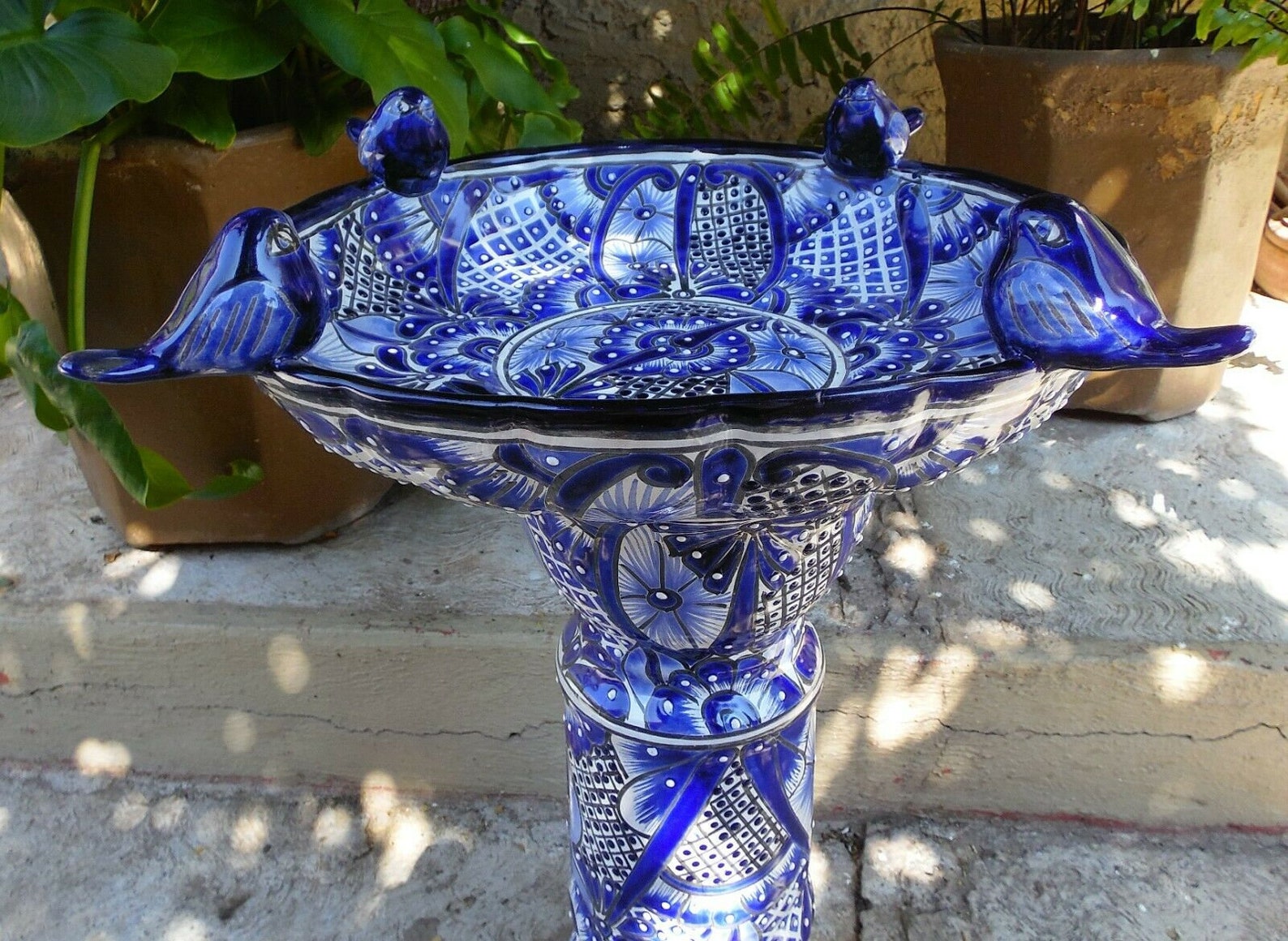 26 BIRDBATH bird bath colorful mexican talavera ceramic Etsy