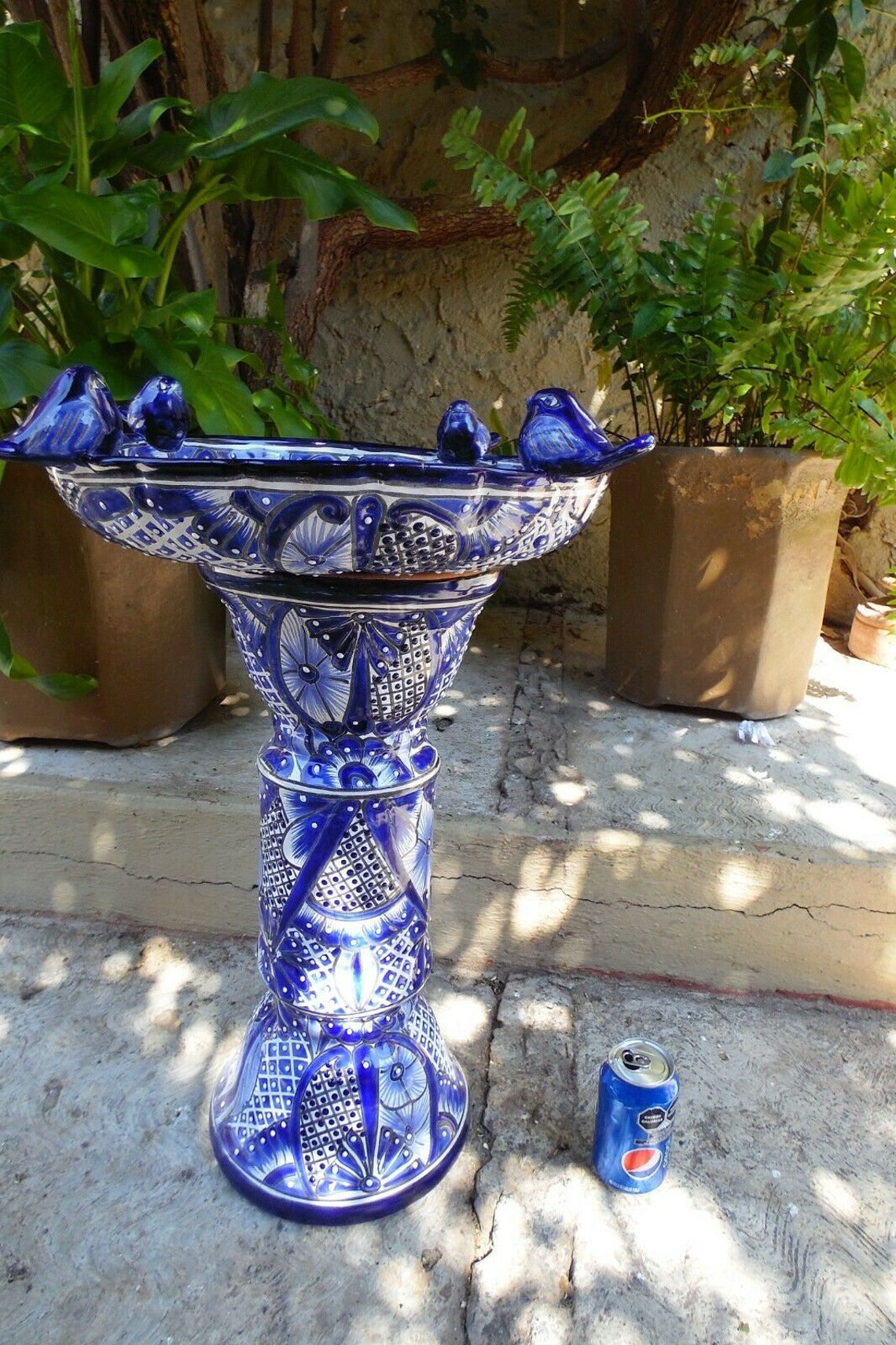 26 BIRDBATH bird bath colorful mexican talavera ceramic Etsy
