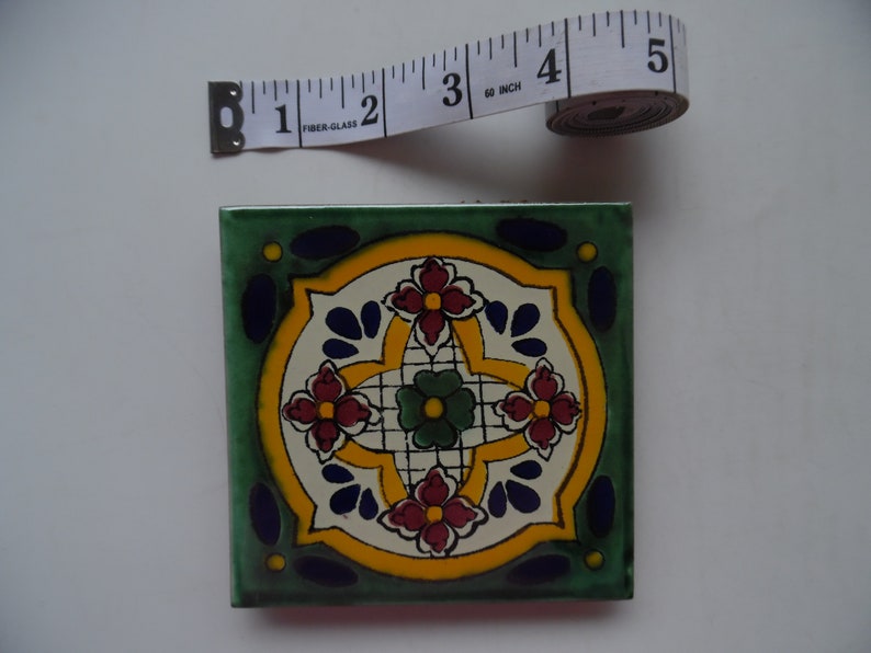 Mexican Ceramic 4x4 Inch Hand Made Tile - Etsy