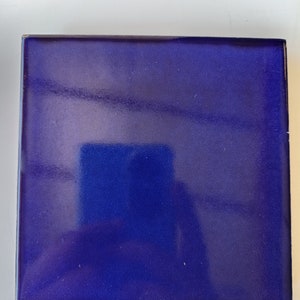 Caja de 100 azulejos mexicanos de Talavera, diseños hechos a mano, cerámica mexicana, 4 x 4 pulgadas, azul cobalto