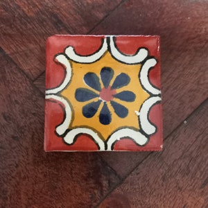 100 Hand Painted Mexican Talavera Tiles 2&quot; X 2&quot; Tiles Folk Art Handmade clay pottery mosaic