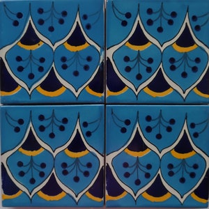 Mexican Ceramic 4x4 inch Hand Made Tile