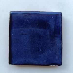 100 Hand Painted Mexican Talavera Tiles Cobalt Blue 2&quot; X 2&quot; Tiles Folk Art Handmade clay pottery mosaic