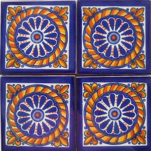 Mexican Ceramic 4x4 Inch Hand Made Tile - Etsy