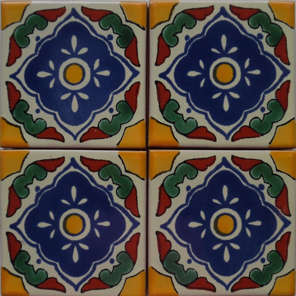 Mexican Ceramic 4x4 inch Hand Made Tile