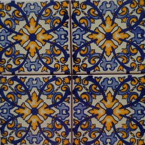 Mexican Ceramic 4x4 inch Hand Made Tile