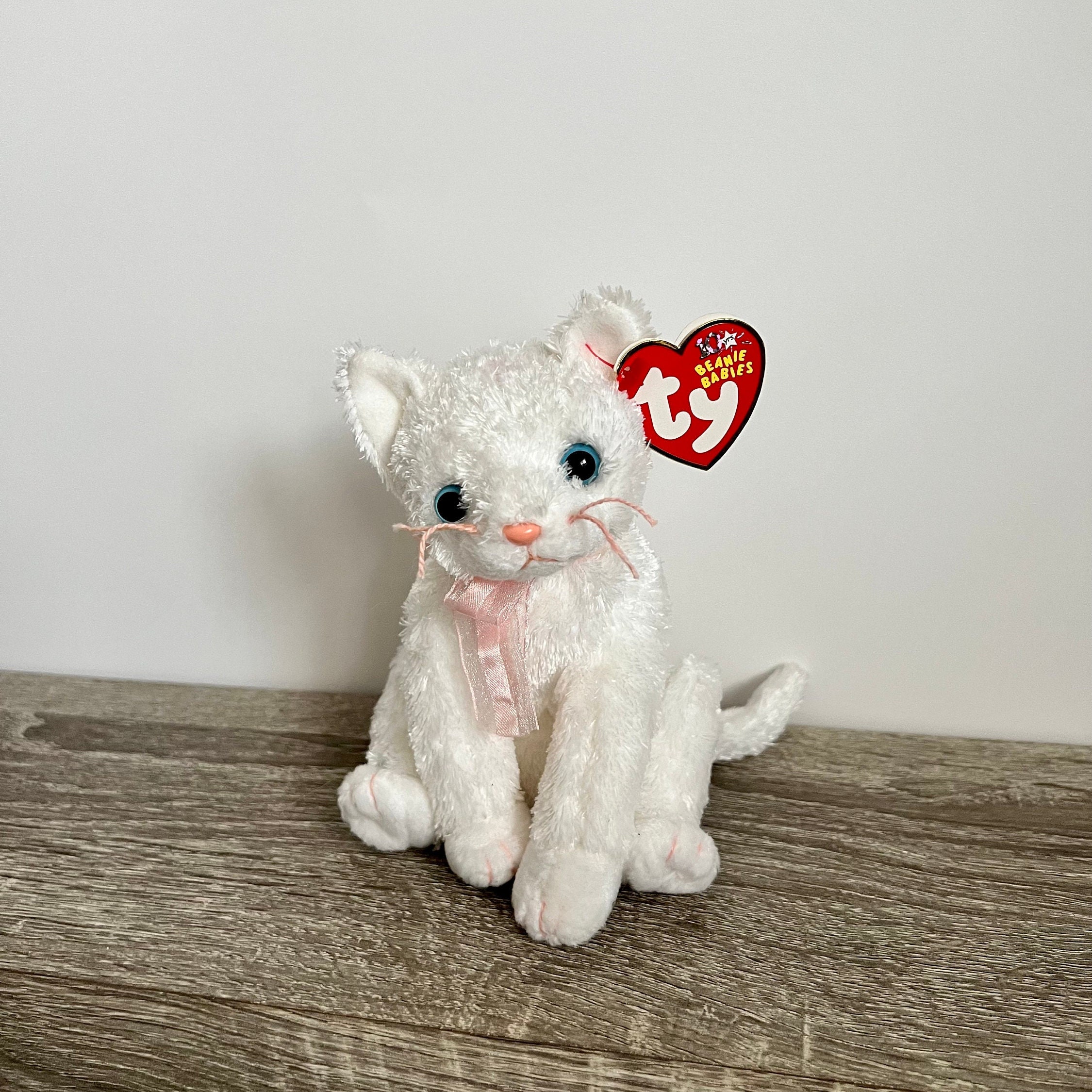 Ty Fancy The White Cat Kitten Beanie Baby 2003 for sale online 
