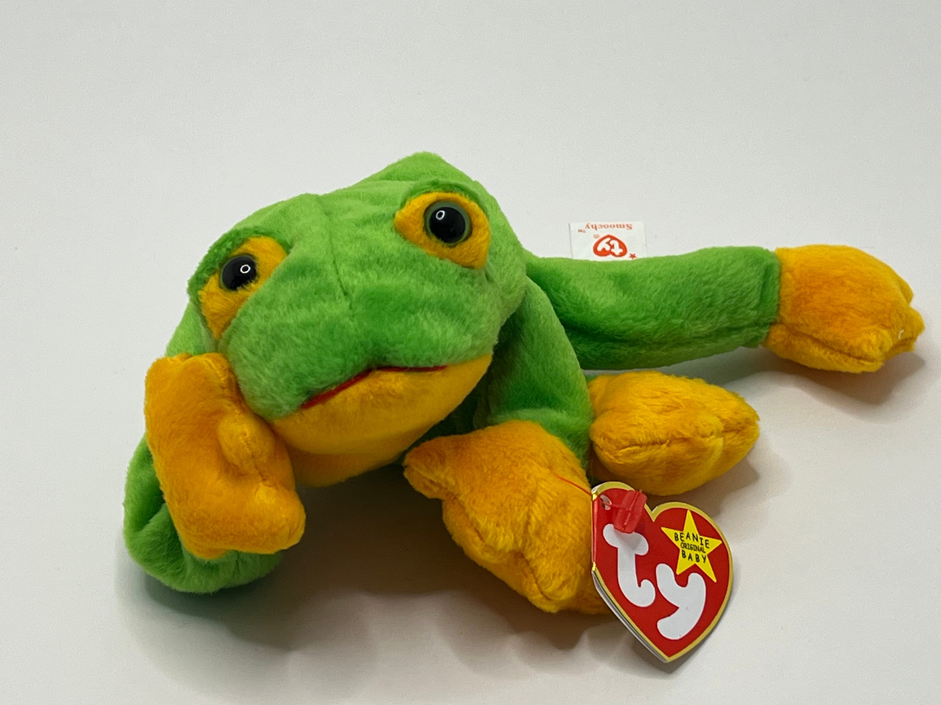 Rare Beanie Babies Frog, Smoochy the Frog, Vintage Toys From the