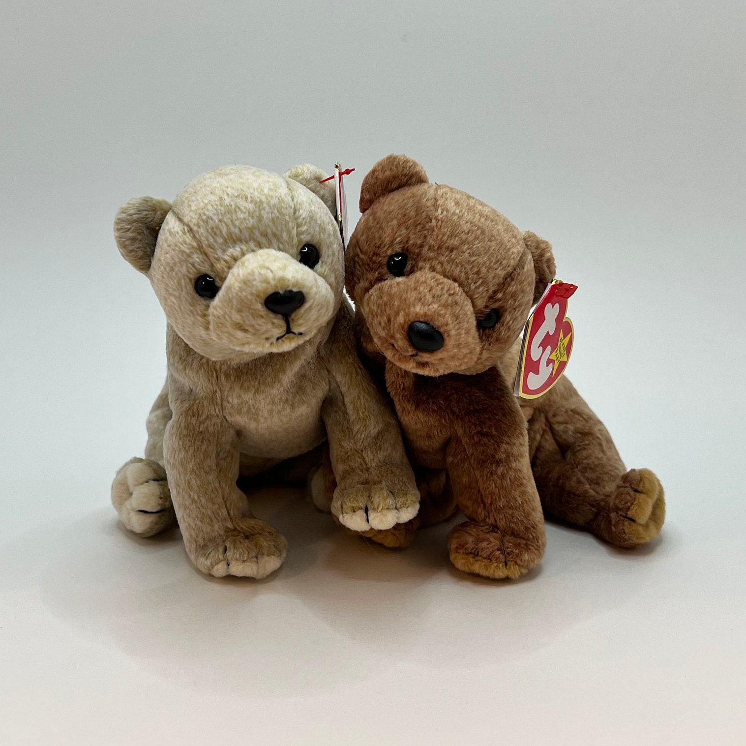 Ty Almond and Pecan the cutest Bear duo Beanie Babies Vintage