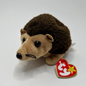 Rare Beanie Babies Hedgehog, Prickles the Hedgehog, Vintage Toys From The 90s and 2000s, Beanie Baby Animal, Ty Toy with Tags, plush toys