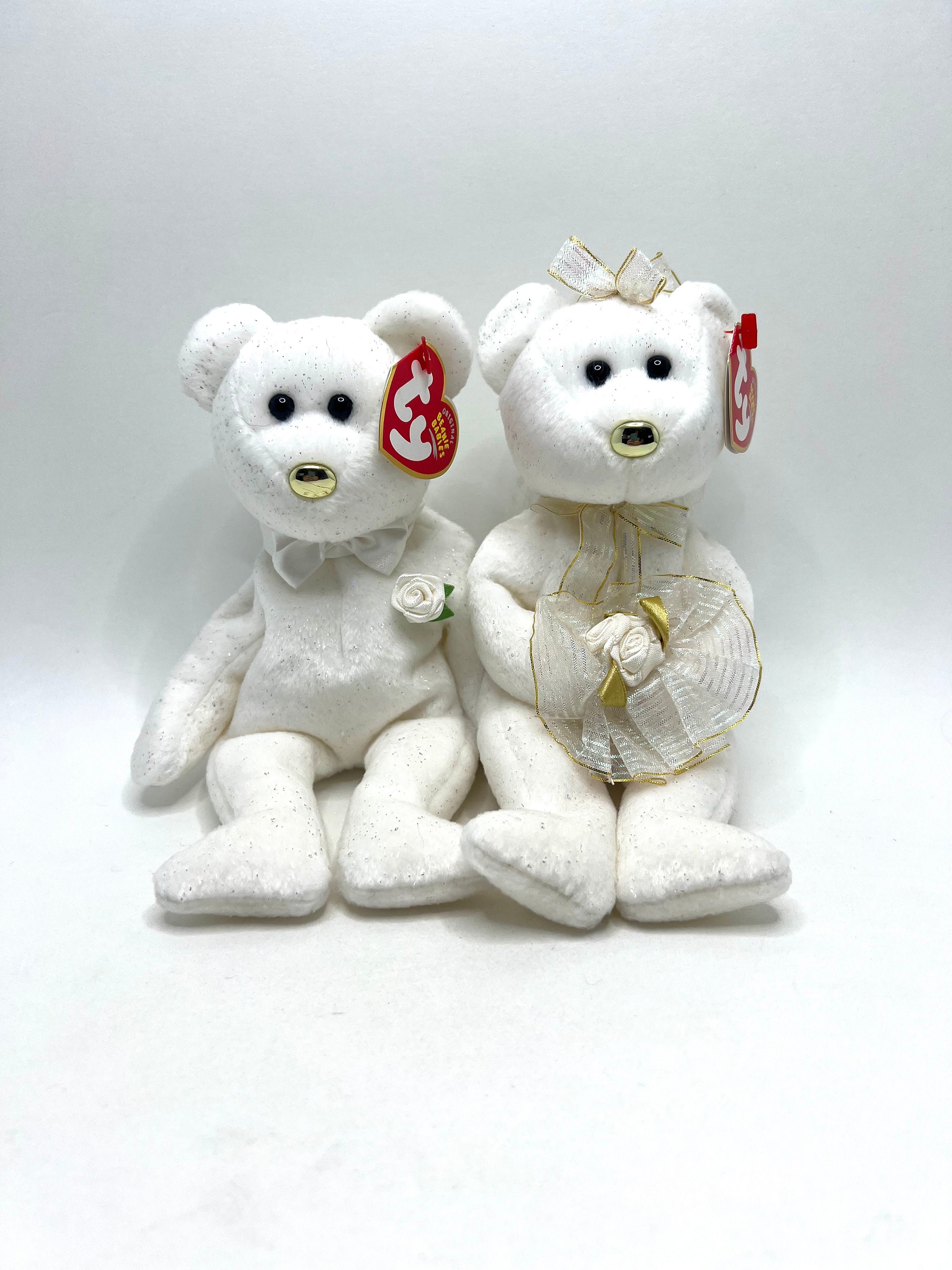 Ty his Hers the Wedding Bears Beanie Babies Vintage Rare and