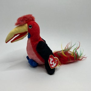 Ty &quot;Frills&quot; the Hornbill Bird Beanie Baby, Vintage, Rare and Retired