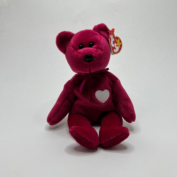 Ty "Valentina" the Valentine Bear Beanie Baby, Vintage, Rare and Retired