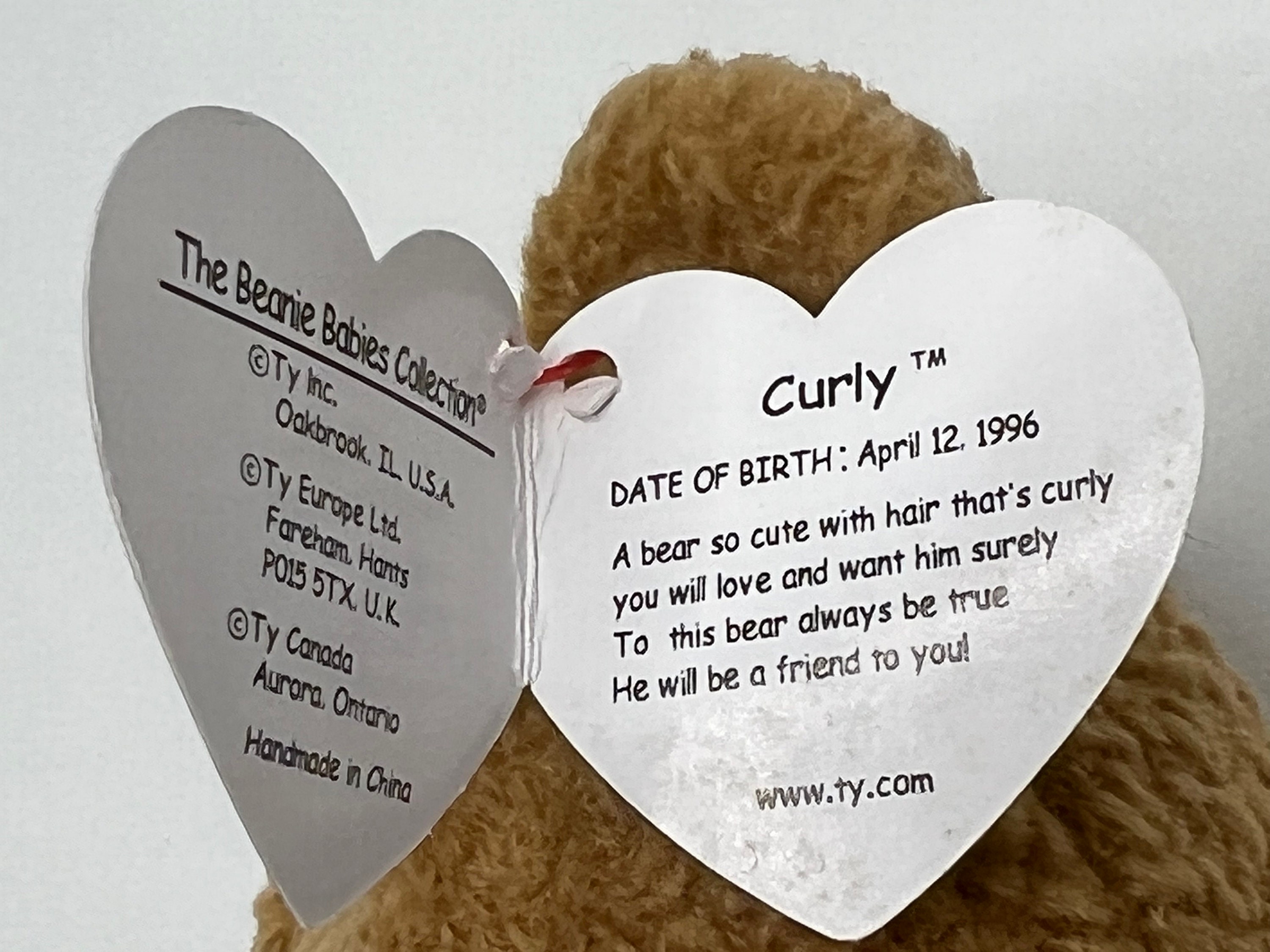 Curly ty 2024 beanie baby