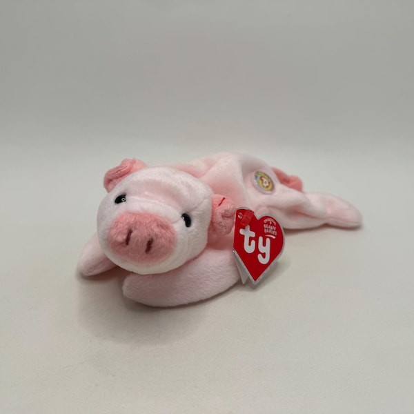 Ty "Squealer BBOC" the Pig Beanie Baby, Vintage, Rare and Retired