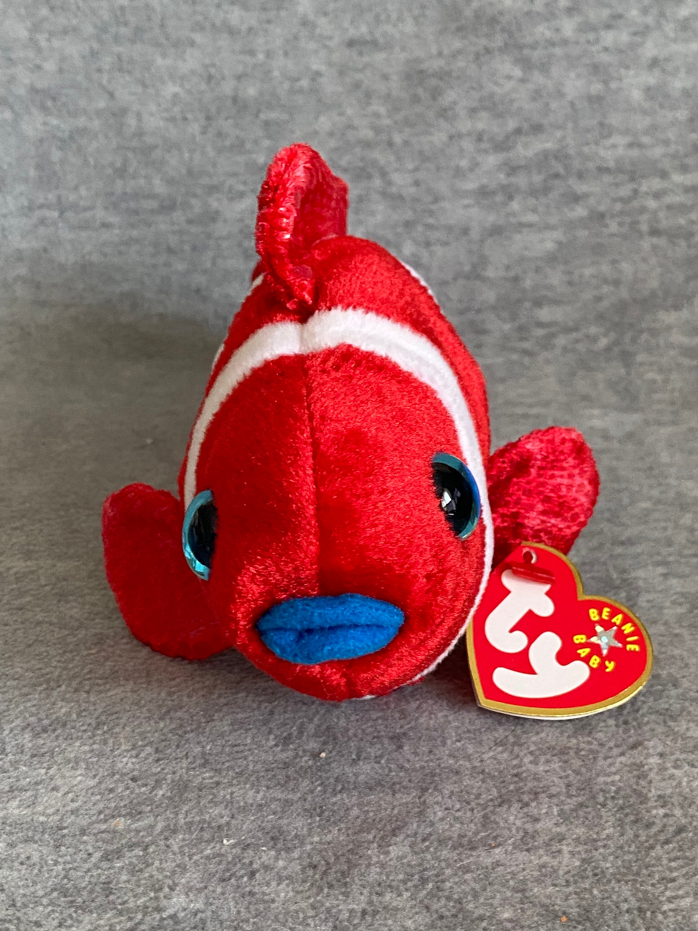 Ty Beanie Baby Jester The Fish With Tag Retired DOB September 30th 2001 for sale online
