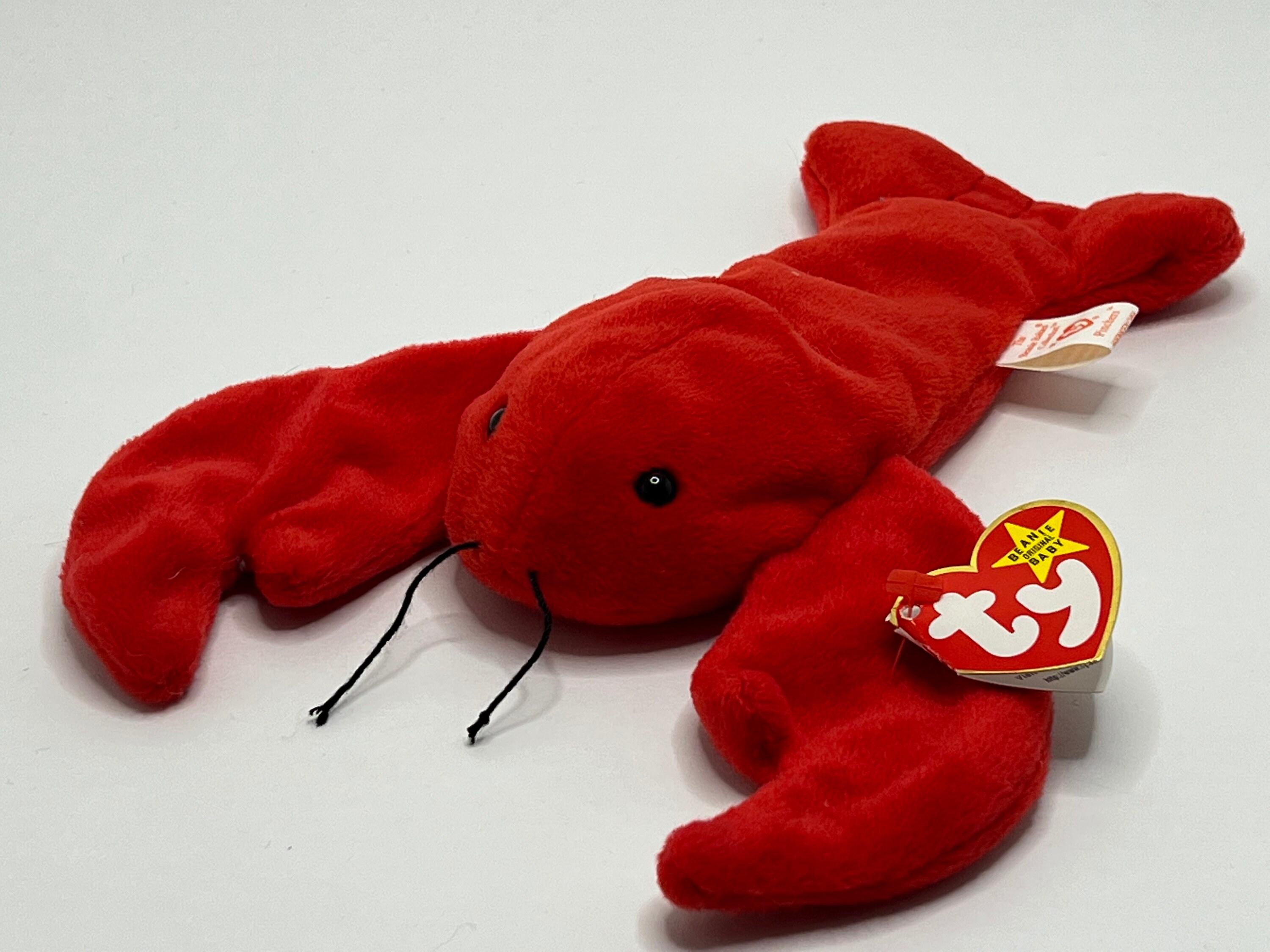 VERY RARE TY Beanie Baby Pinchers the Lobster 1993 VERY RARE PVC