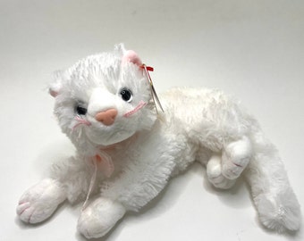 Ty "Bianca" the White Cat Beanie Baby, Vintage, Rare & Retired