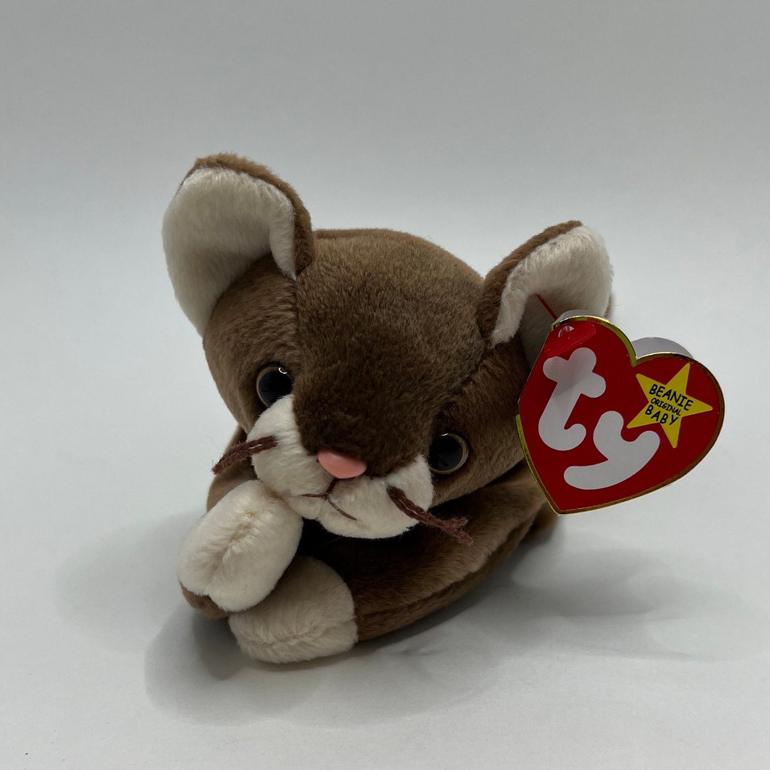 Rare Beanie Babies Cat, Pounce the Cat, Vintage Toys From the 90s and