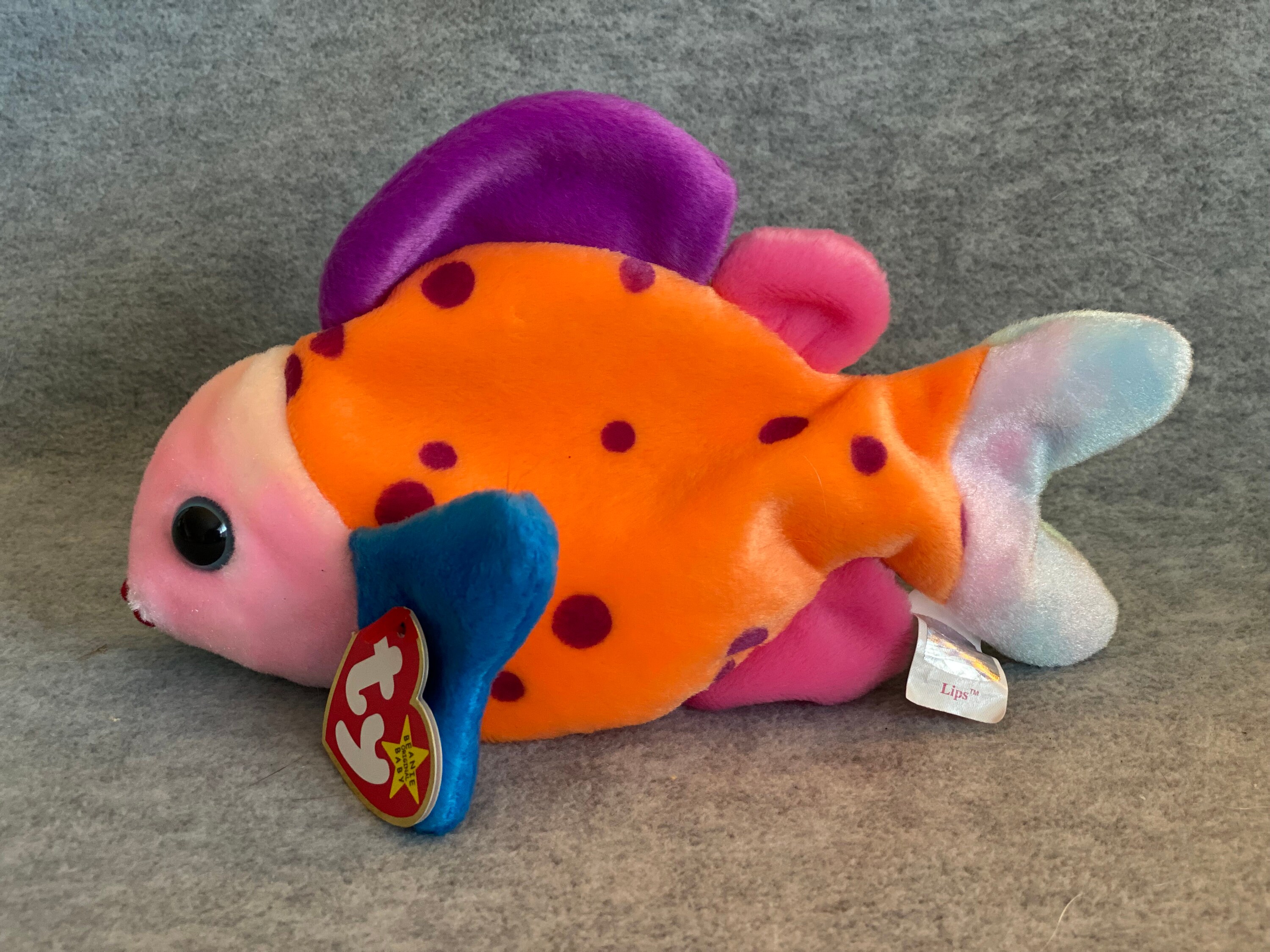 1999 Ty Retired Lips the Fish Beanie Baby MWMT Etsy