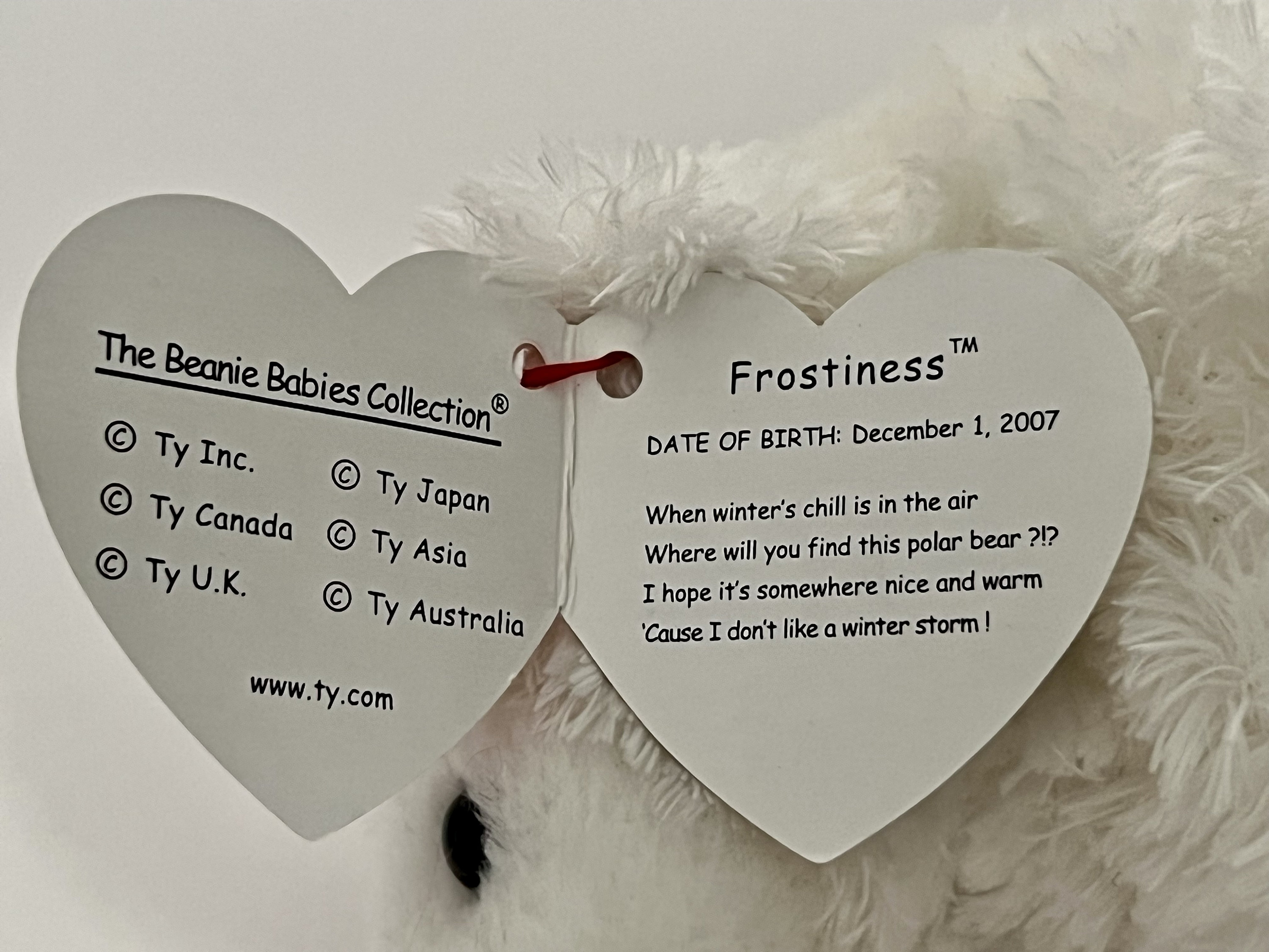 Ty Frostiness the Polar Bear Beanie Baby Vintage Rare and