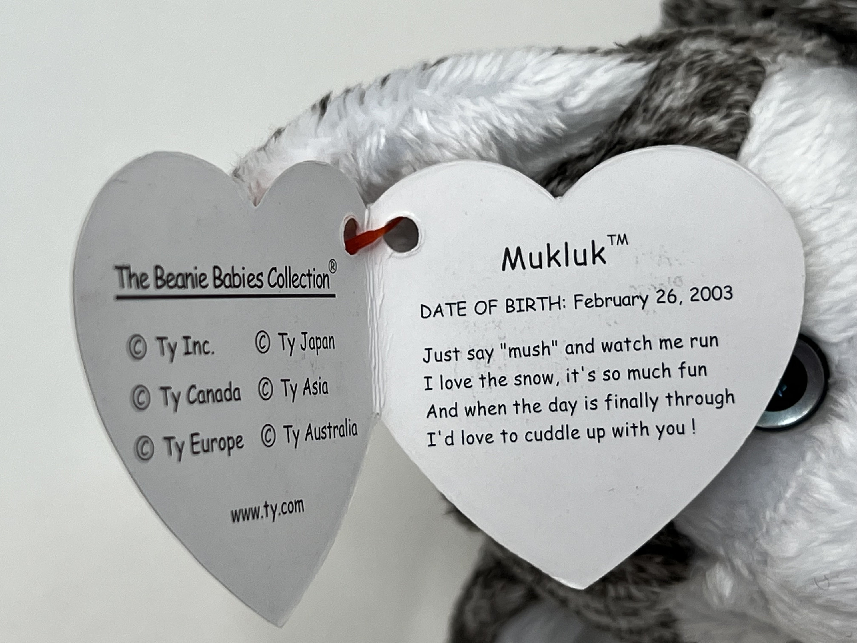 Mukluk the Husky 2003 Retired Beanie Baby Brand New Mint Tag 