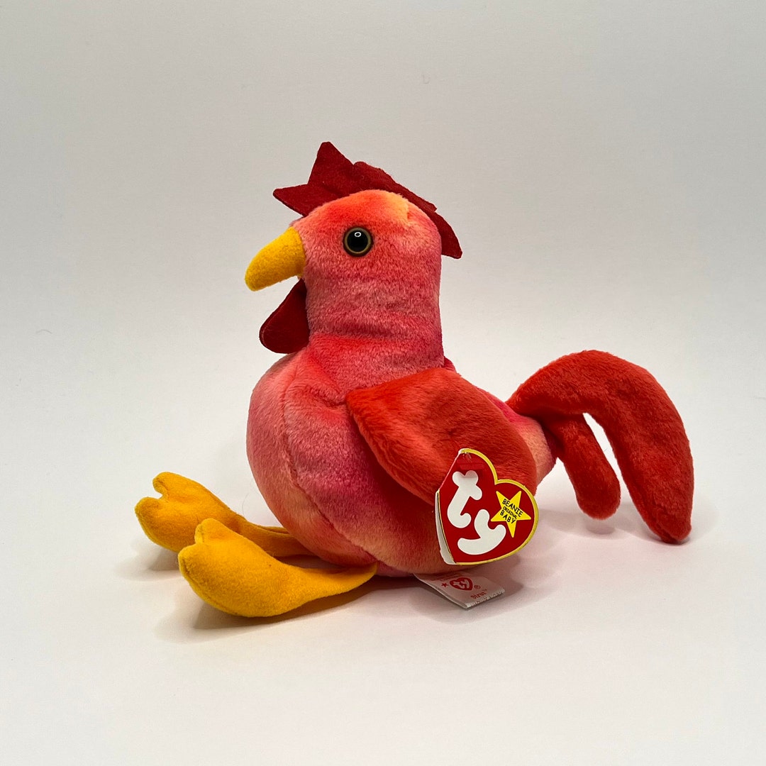 Ty strut the Rooster Beanie Baby, Vintage, Rare and Retired Etsy