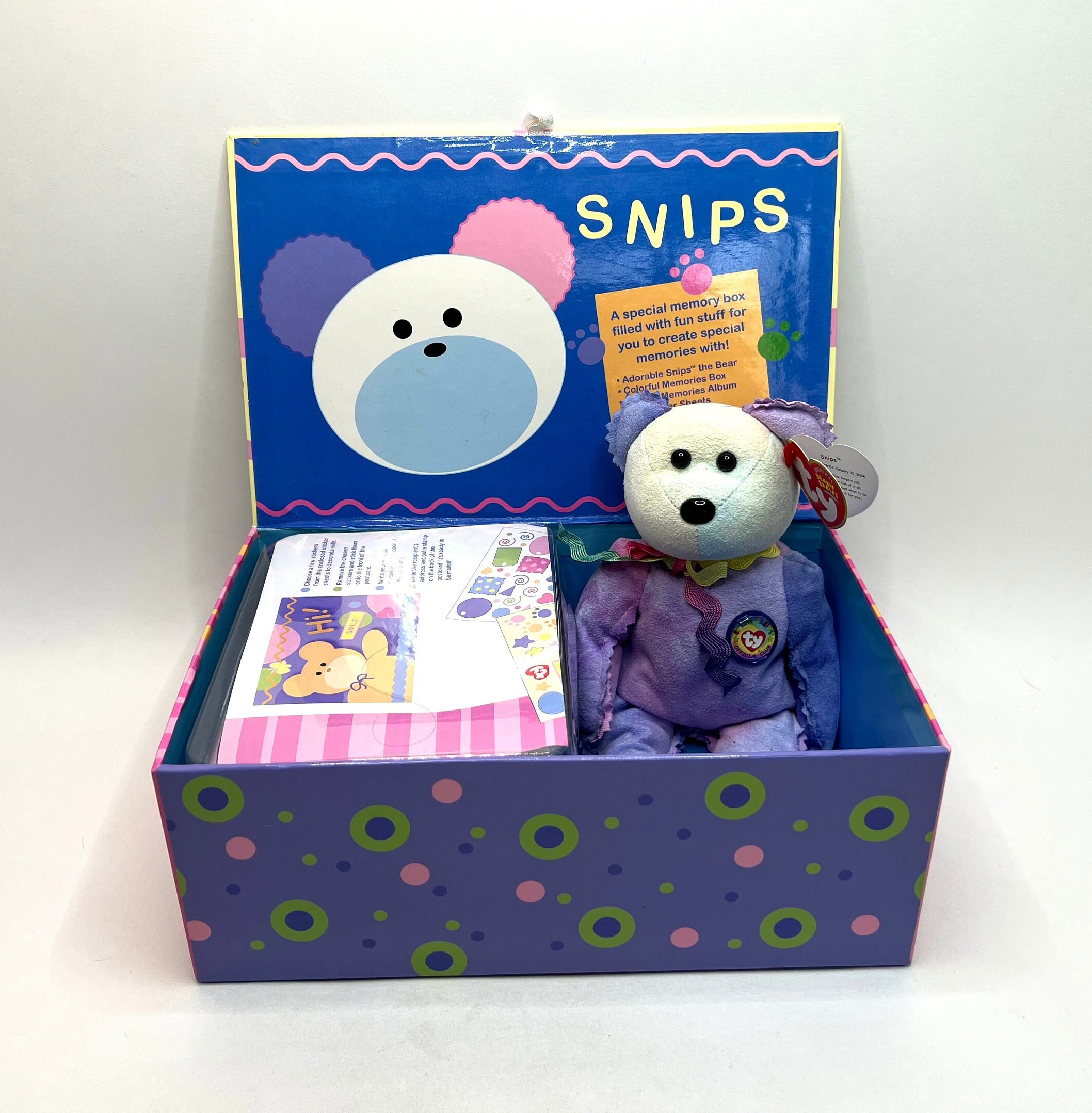 Ty Beanie Babies snips Memory Box Official Club Vintage Rare