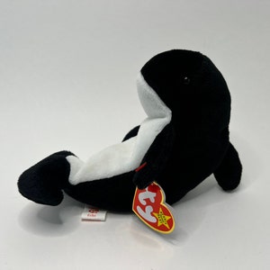 Ty &quot;Waves&quot; the Orca Whale with &quot;Echo&quot; the Dolphin Tags, Vintage, Rare and Retired