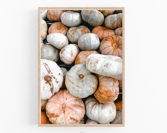 Fall Printable Wall Art, Thanks Giving Print, Pumpkin Print, Orange Fall Decor, Autumn Wall Art - DIGITAL DOWNLOAD