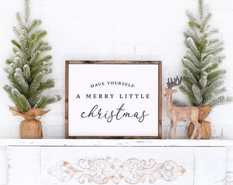 Christmas Print, Have yourself a Merry Little Christmas Print, Christmas Poster, Modern Christmas Wall Decor, Instant Download Card