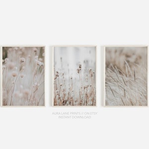 Farmhouse Decor, Neutral Nature Prints, Farmhouse Prints, Set of 3 Prints, Wall Art Prints, Wall Decor, Farmhouse Wall Art, Large Wall Art