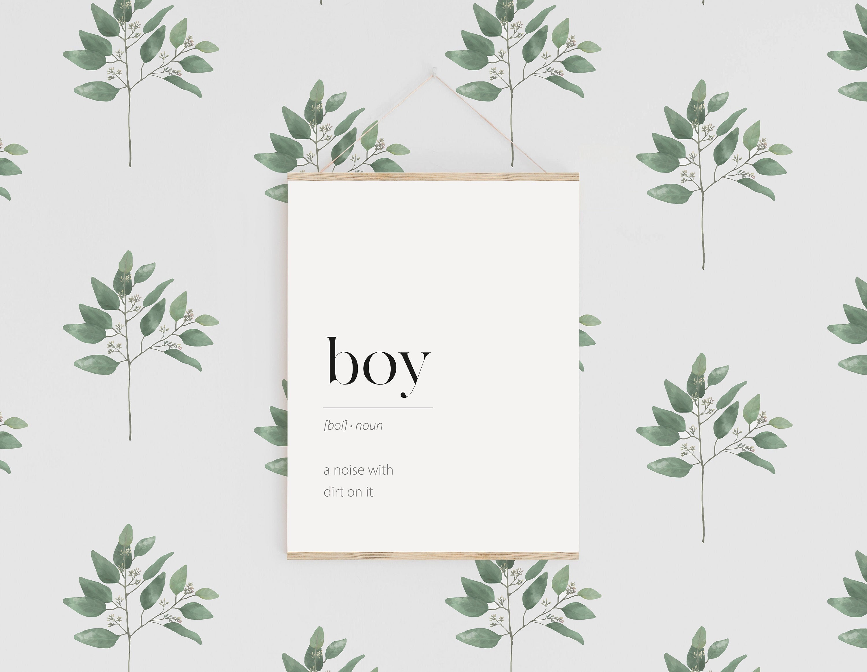Boy Definition Print Boy Noun Printable Boy Nursery Print Etsy