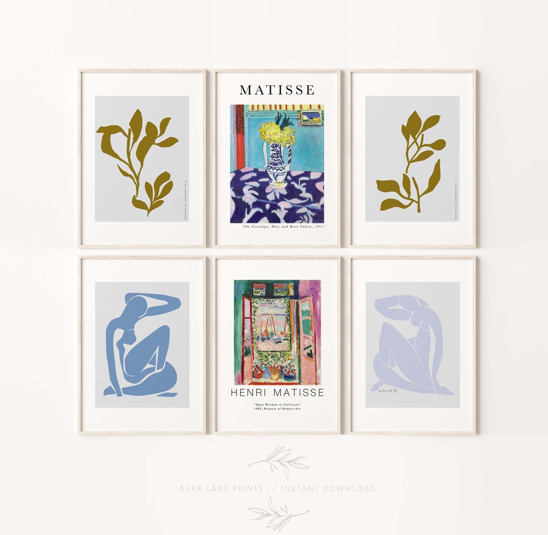 Henri Matisse Print Set of 6, Exhibition Poster, Mid Century Gallery ...