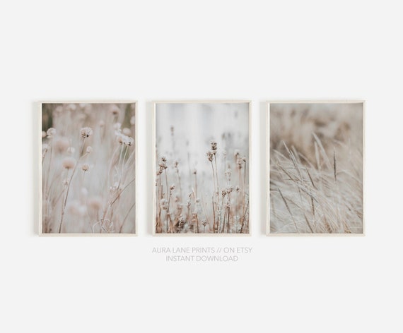 Farmhouse Decor, Neutral Nature Prints, Farmhouse Prints, Set of 3 Prints, Wall Art Prints, Wall Decor, Farmhouse Wall Art, Large Wall Art