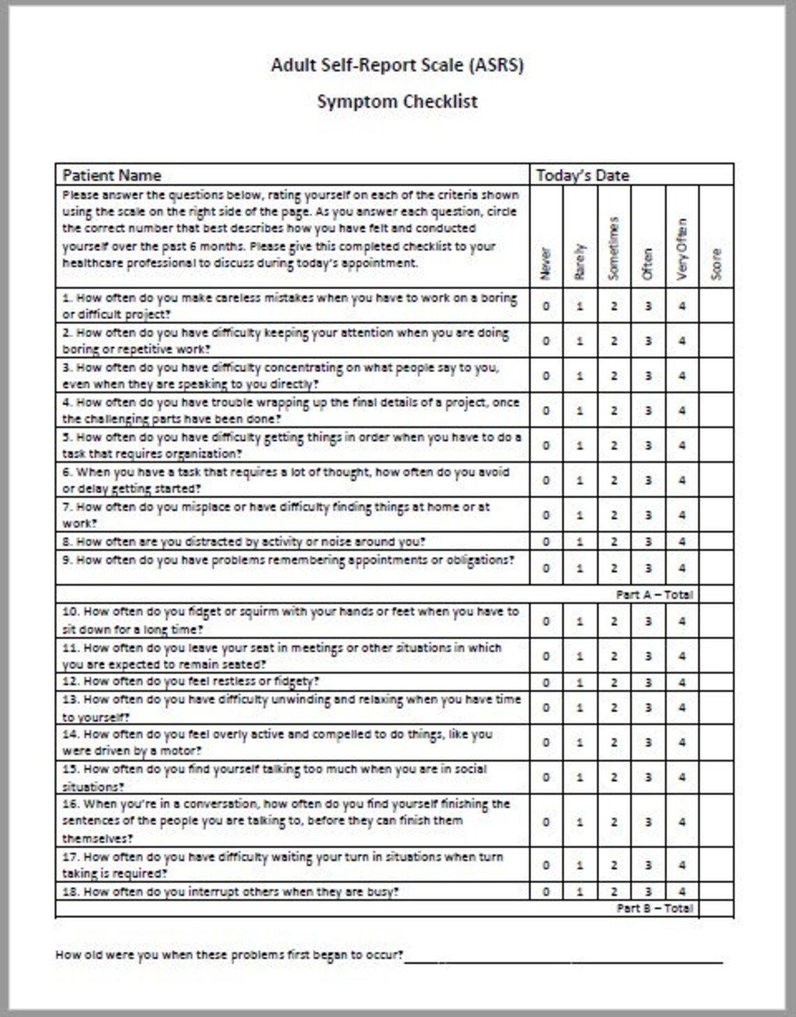 Mental Health Assessment Packet - Etsy