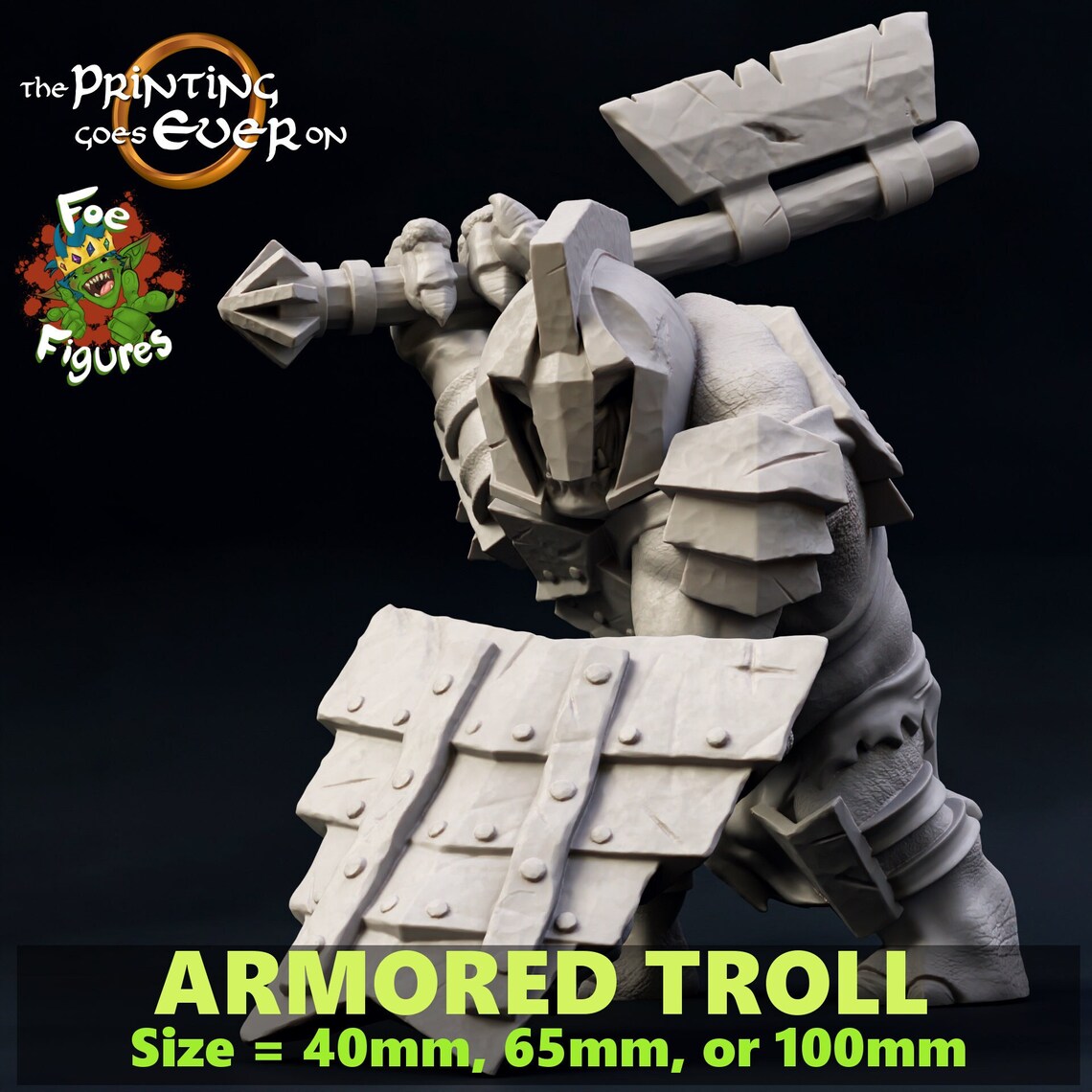 Armored Troll/Ogre 40 65 100mm RPG DnD Fantasy LotR Etsy
