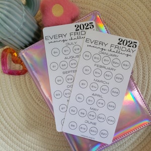 2025 Friday Savings Challenge | Every Friday Challenge | A6 Laminated Savings Challenge