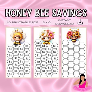 DIGITAL PDF Honey Bee Savings Set of 3 Mini Savings Challenge | Mini Monday Savings Challenge