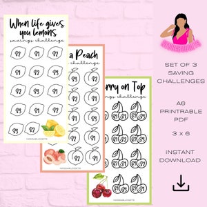 DIGITAL PDF Set of 3 Mini Savings Challenge | Mini Monday Savings Challenge
