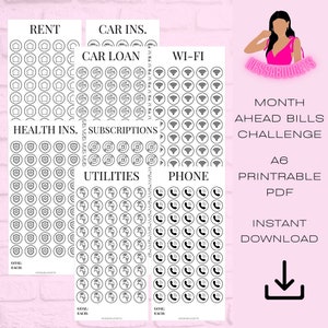 DIGITAL PDF Month Ahead Bills Saving Challenge