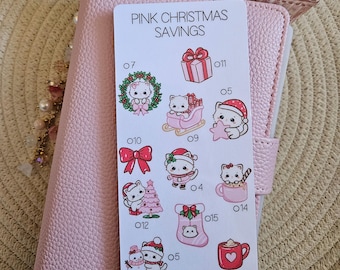 Pink Christmas Savings Challenge | A6 Laminated Savings Challenge | Save 100
