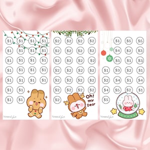 DIGITAL PDF Christmas Savings Set of 3 Mini Savings Challenge | Mini Monday Savings Challenge | Savings Challenge