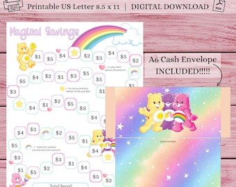 DIGITAL PDF Magical Savings Challenge Game | Printable US Letter Savings Challenge Game | Savings Challenge Board Game |