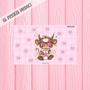 Cute Cow Savings Challenge| A6 Laminated Savings Challenge | Low Income Savings Challenge |