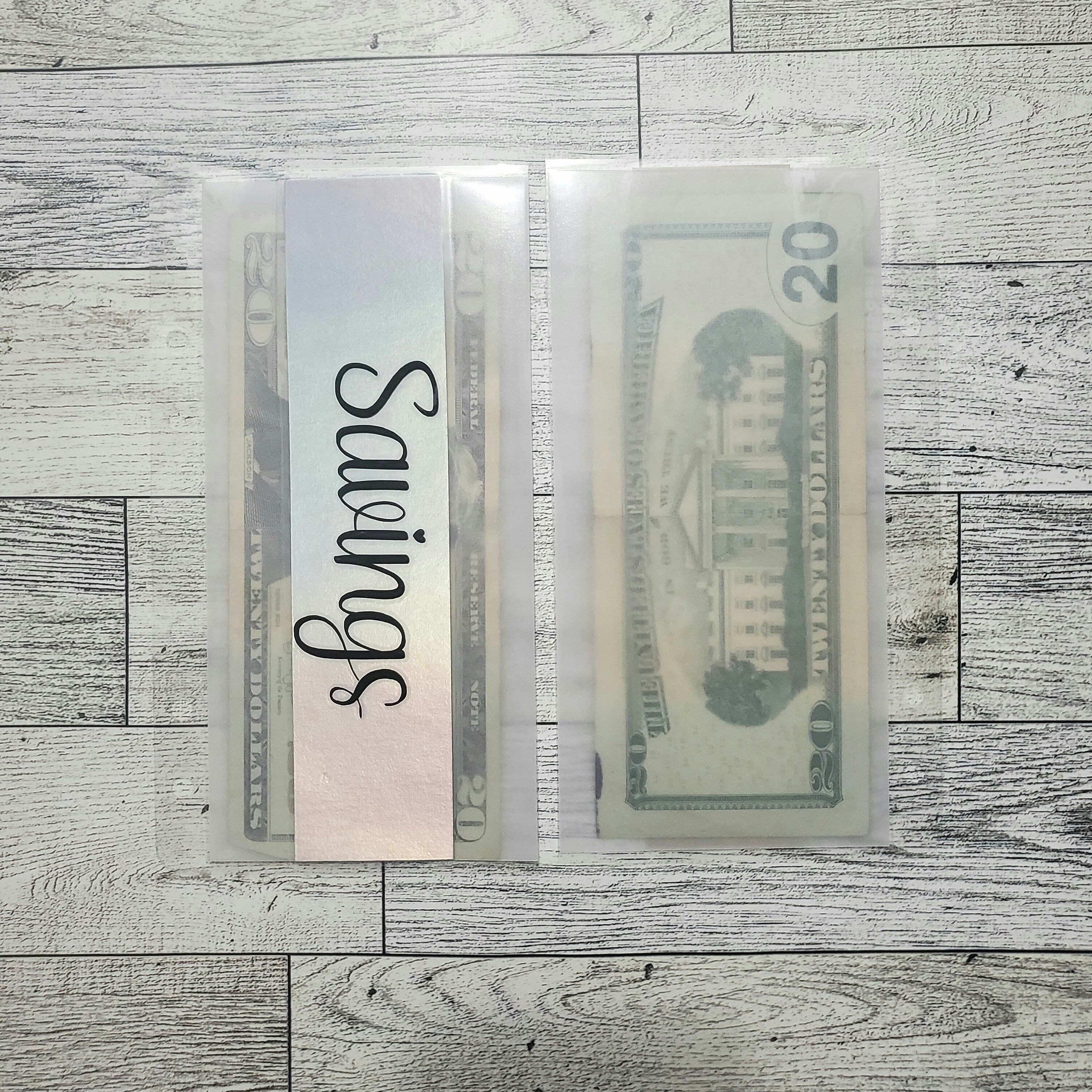 A6 Holographic Vellum Cash Envelopes Frosted Cash Envelopes Etsy