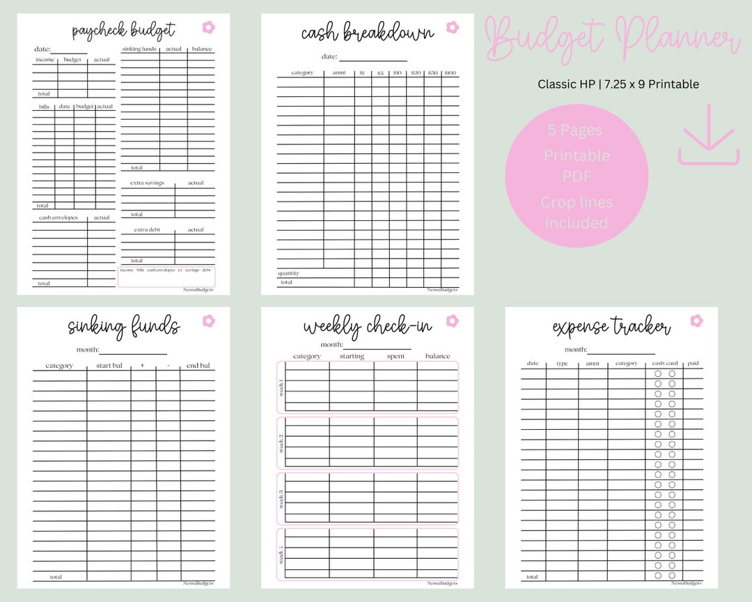 Happy Planner Budget Inserts | Classic HP Printable PDF | Classic Happy ...