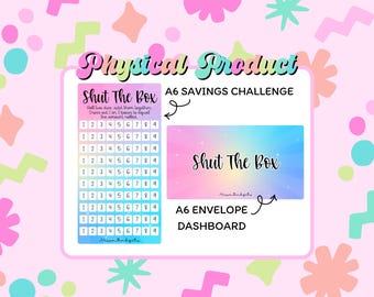 Shut The Box A6 Savings Challenge | A6 Laminated Savings Challenge |