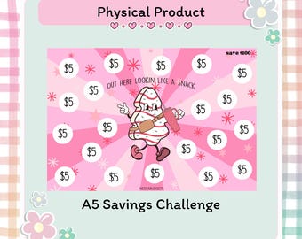 Christmas Snack Savings Challenge| A5 Laminated Savings Challenge | Low Income Savings Challenge |